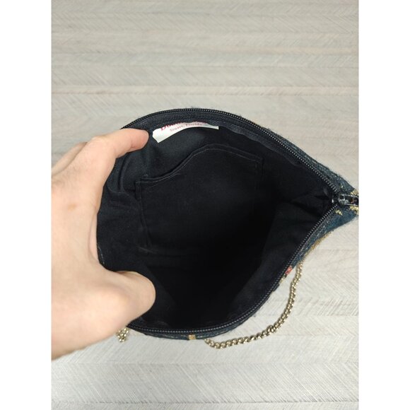 Vtg Doodle Bag Monkey Tapestry Crossbody Shoulder Purse Chain Strap Stuart FL - Picture 3 of 10